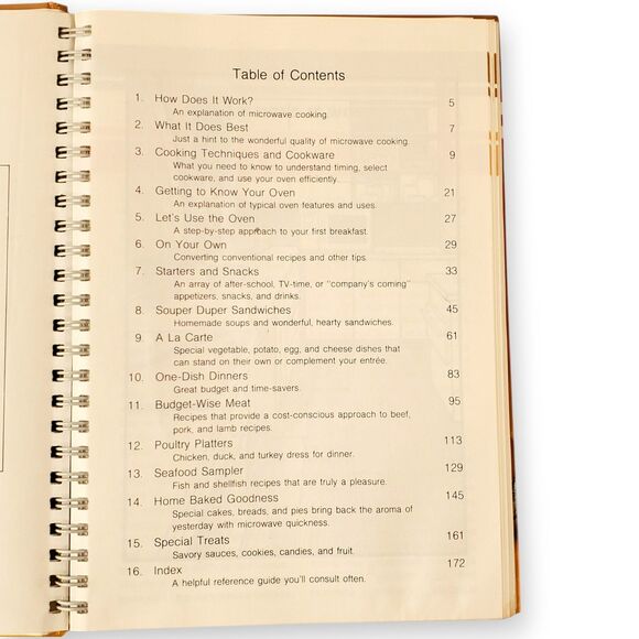 VTG 1982 Kenmore Microwave Cookery Cookbook Spiral Bound 80s Retro Recipes - Picture 8 of 16